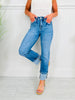 Show Up In Style Tummy Control Cropped Straight Jeans