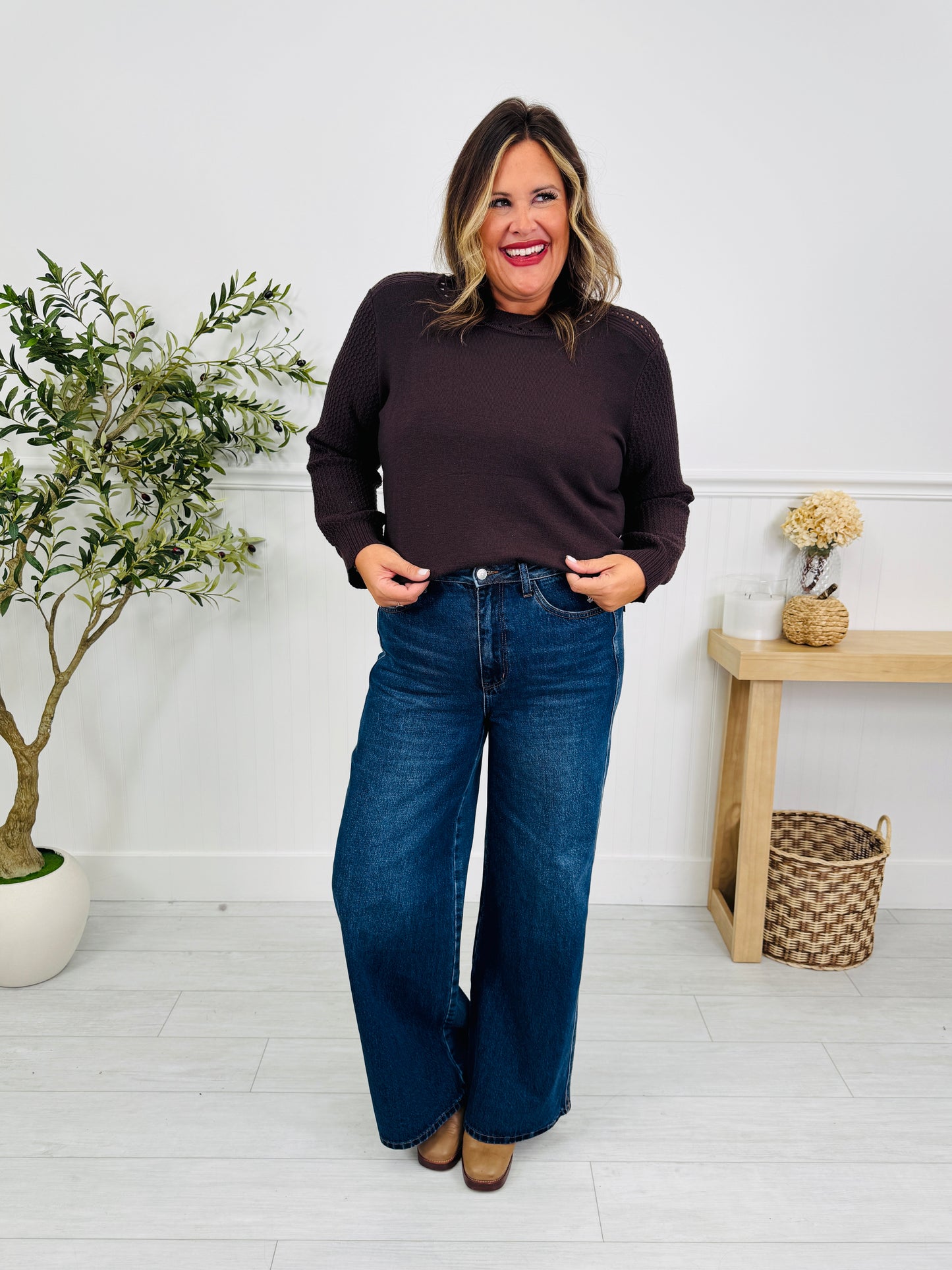 Judy Blue In Your Favor Retro Wide Leg Jeans In Regular And Petite