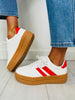 Street Sport Sneaker In White/Red