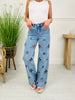 Pearl Perfect Floral Wide Leg Tummy Control Jeans