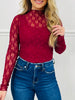 Sheer Fascination Top in Wine