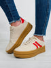 Street Sprint Sneakers in Beige/Red