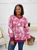 Blossoms In The Breeze Pullover in Burgundy