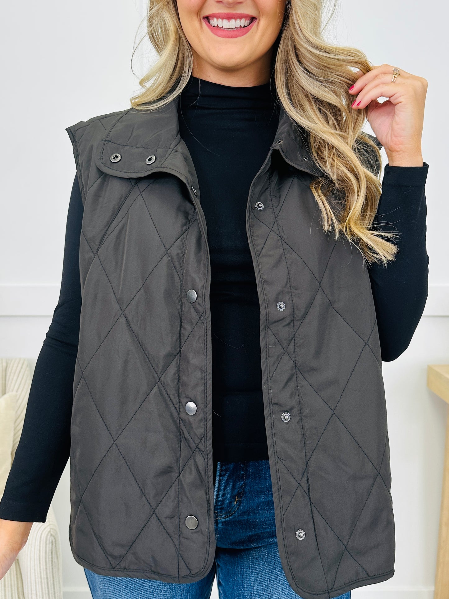 Quilted In The Quiet Vest- Multiple Colors!