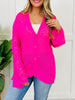 Electric Bloom Cardigan in Neon Pink