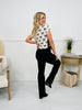Fade To Black Tummy Control Slim Wide Leg Black Jeans