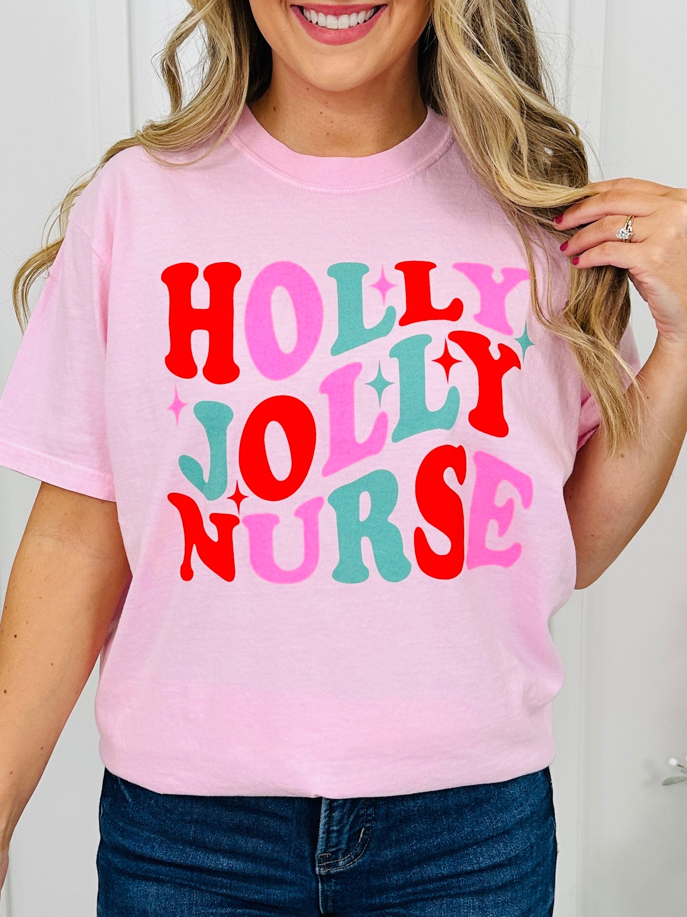 Holly Jolly Nurse Graphic Tee
