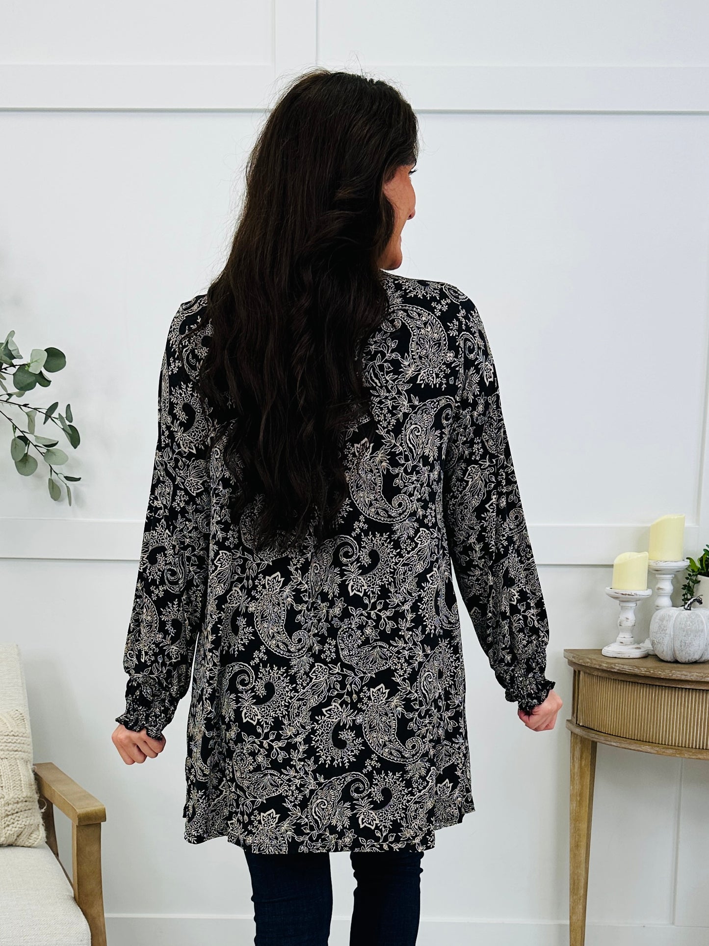 Midnight Paisley Cardigan