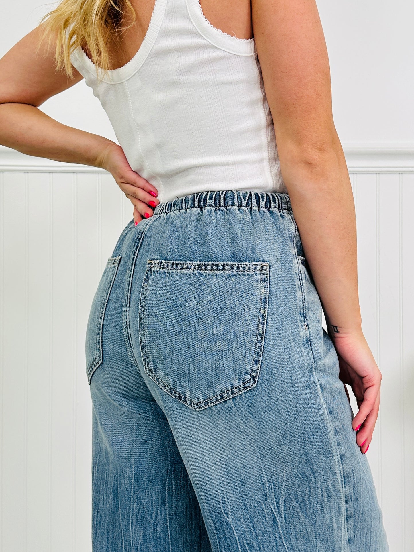 Judy Blue Featherweight Flow Palazzo Jeans