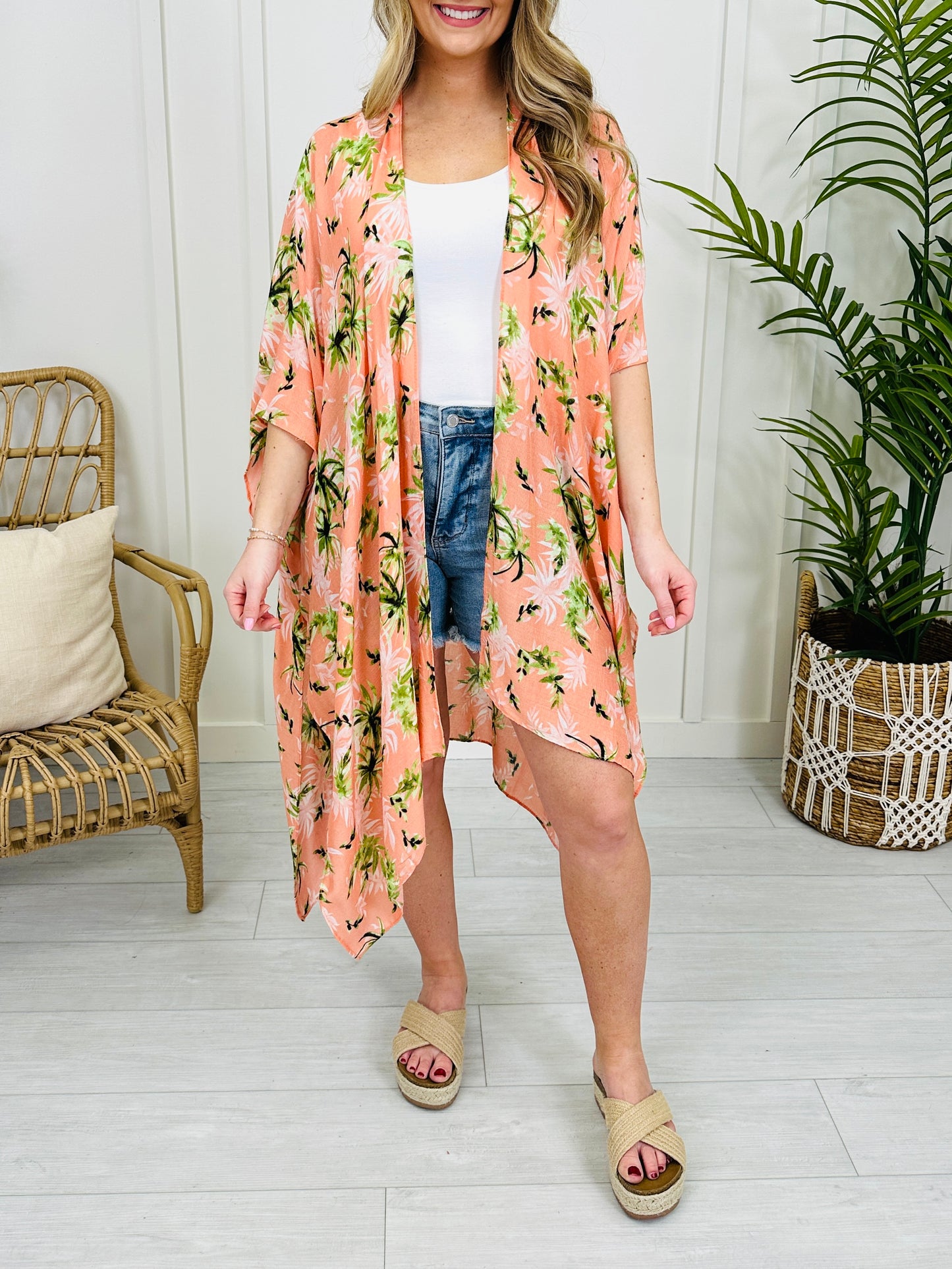 Island Breeze Kimono in Peach