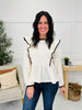 Ripple Effect Top in Ivory/Black