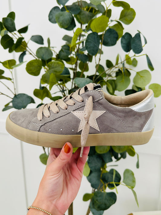 Counting Constellations Sneakers In Grey Suede