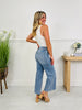 Front and Center Tummy Control Cropped Wide Leg Jeans