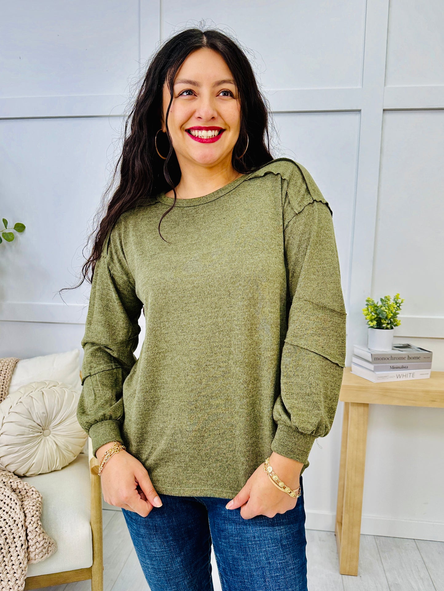 REG/CURVY Softly Stitched Pullover- Multiple Colors!