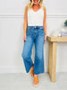 Top Of The Crop Tummy Control Wide Leg Cropped Jeans