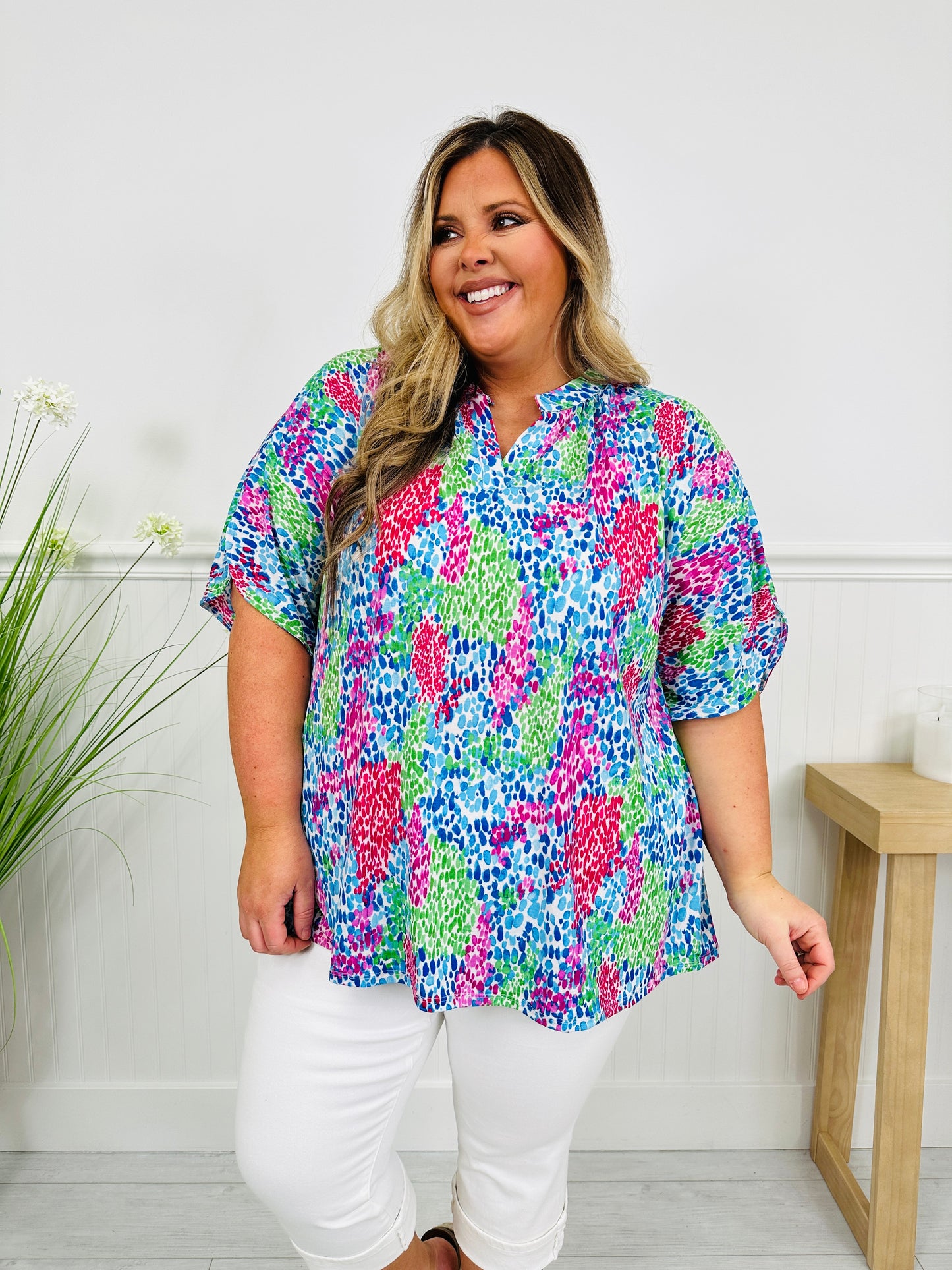 Radiate Sunshine Top in Sanibel Print