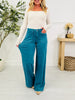 Judy Blue Deep Waters Wide Leg Utility Jeans