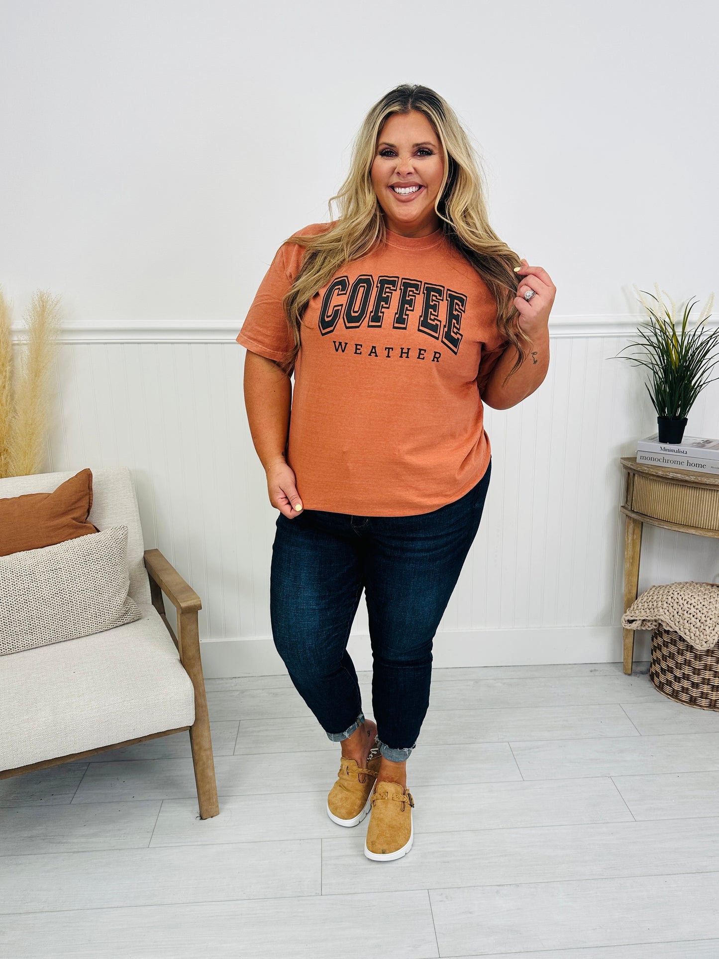 Coffee Weather Graphic Tee in Copper