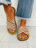 Dockside Dash Sandals In Tan Stripe