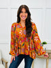 Retro Bloom Top In Camel