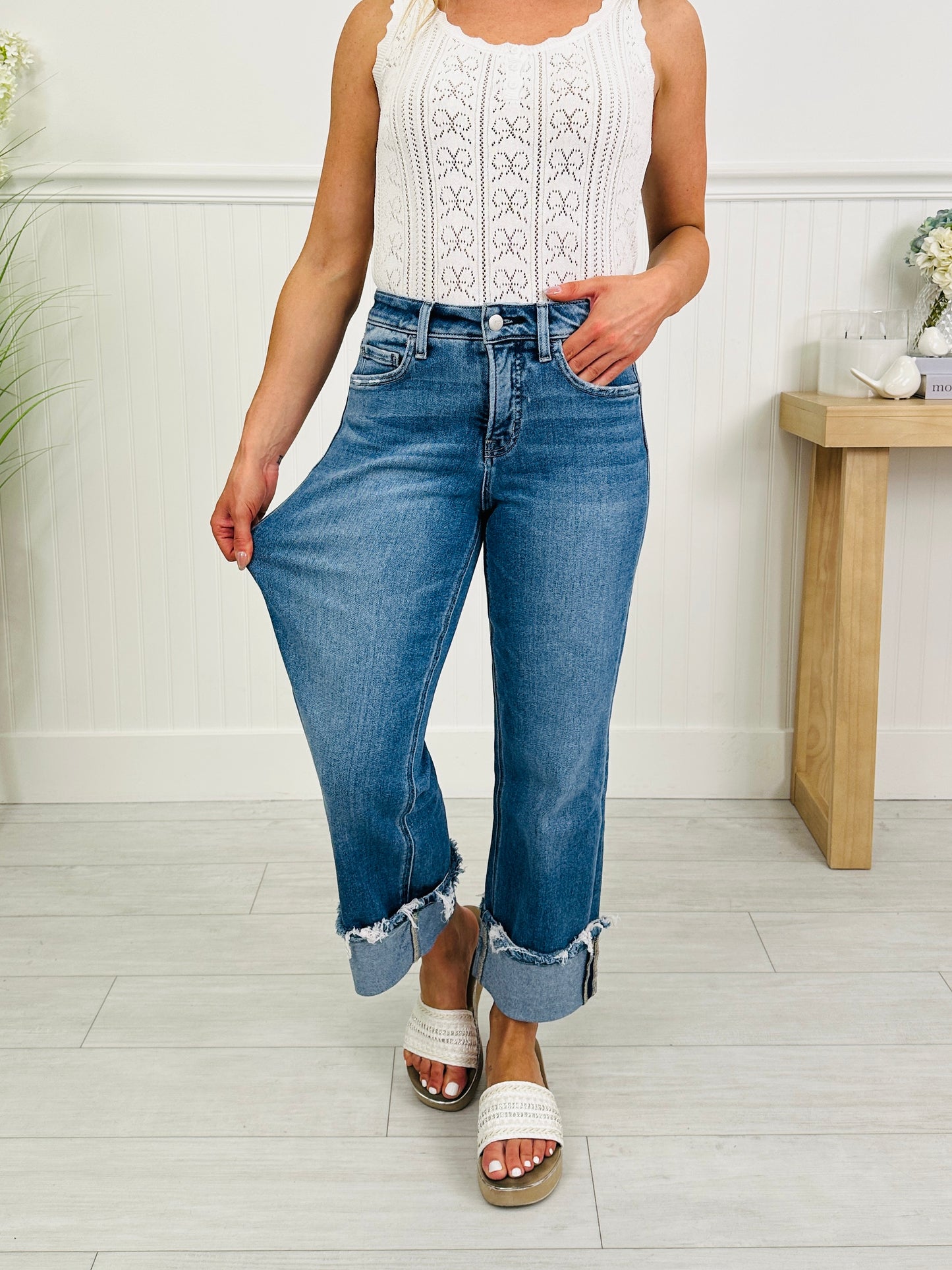The Right Choice Tummy Control Wide Leg Jeans