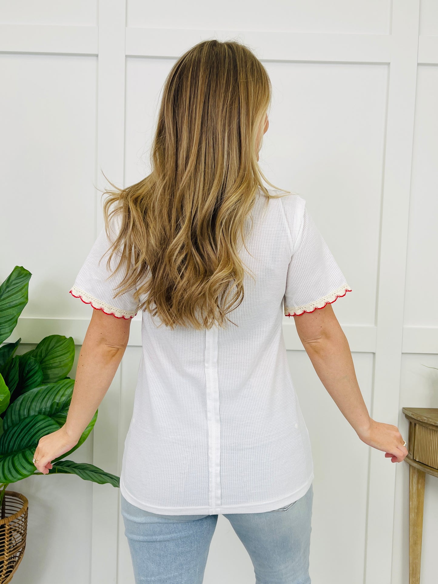 Delicate Edge Top In Off White