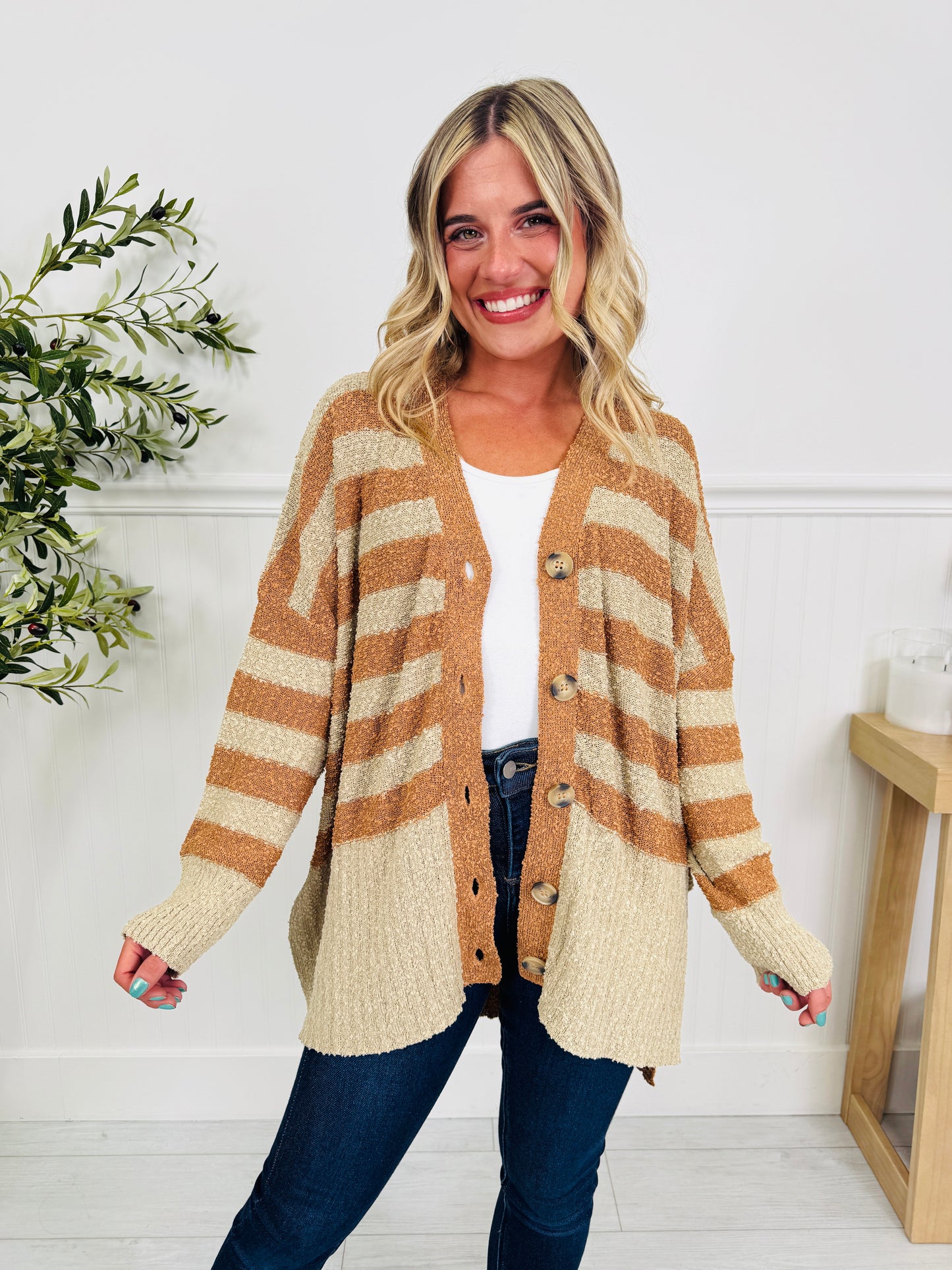 Cozy Comes Easy Cardigan In Taupe