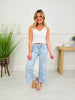 Flower Power Tummy Control Wide Leg Cropped Jeans