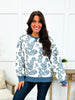 Faded Florals Sweatshirt In Denim