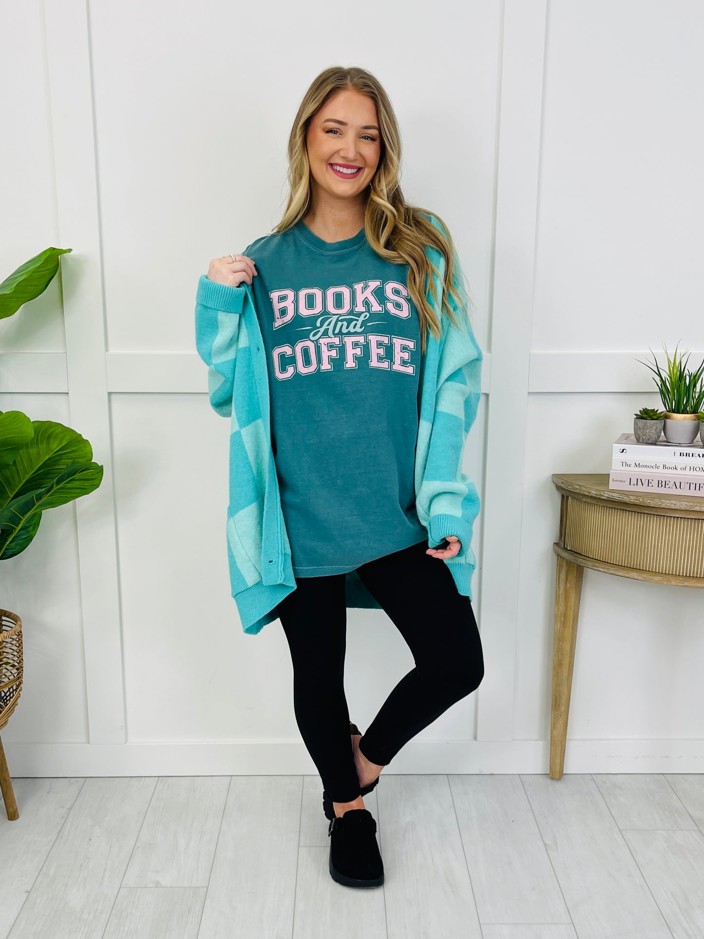 Books And Coffee Graphic Tee
