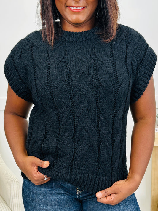 Woven Without Warning Sweater in Black