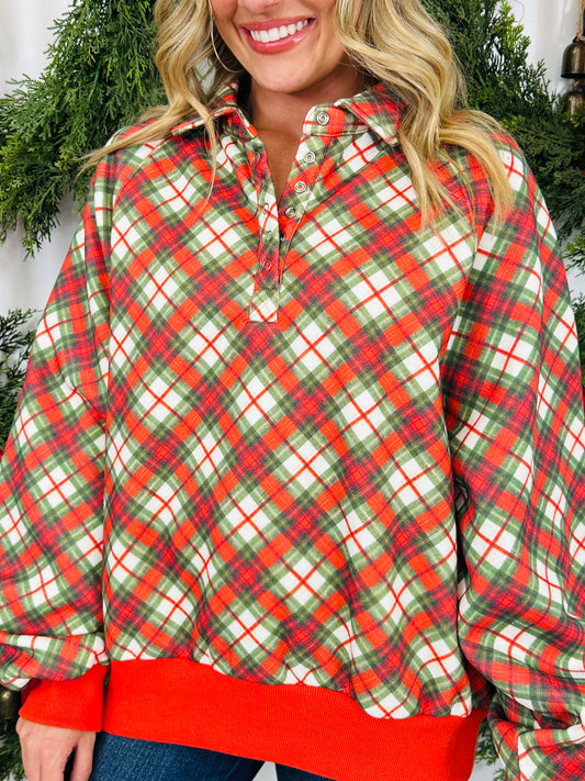 Wrapped In Plaid Pullover