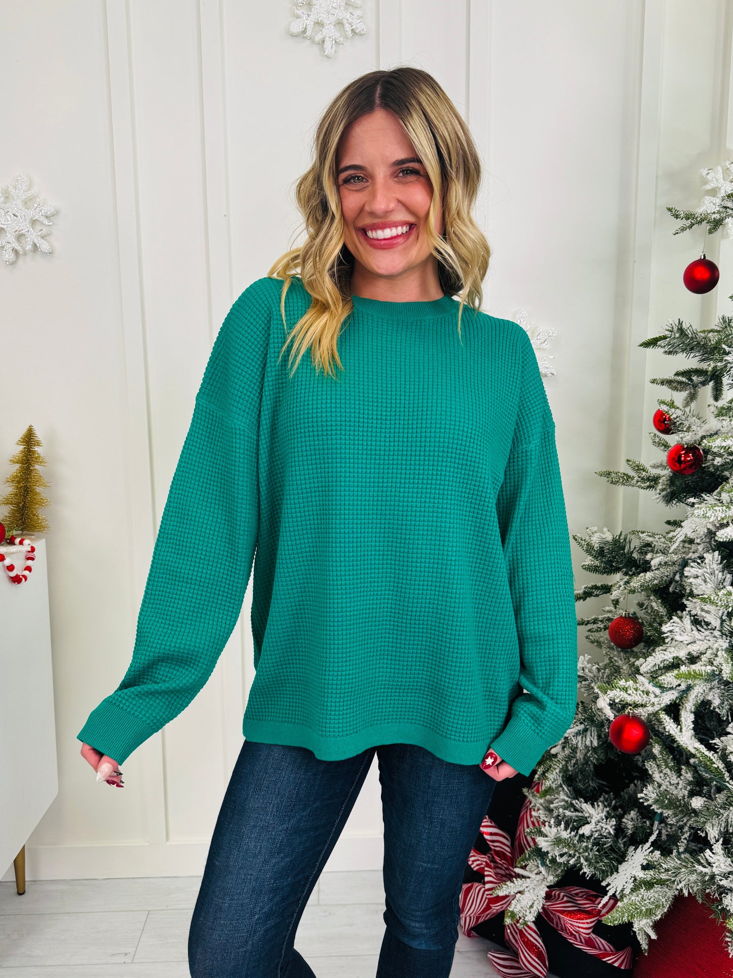Sweet Like Santa Thermal Pullover in Multiple Colors