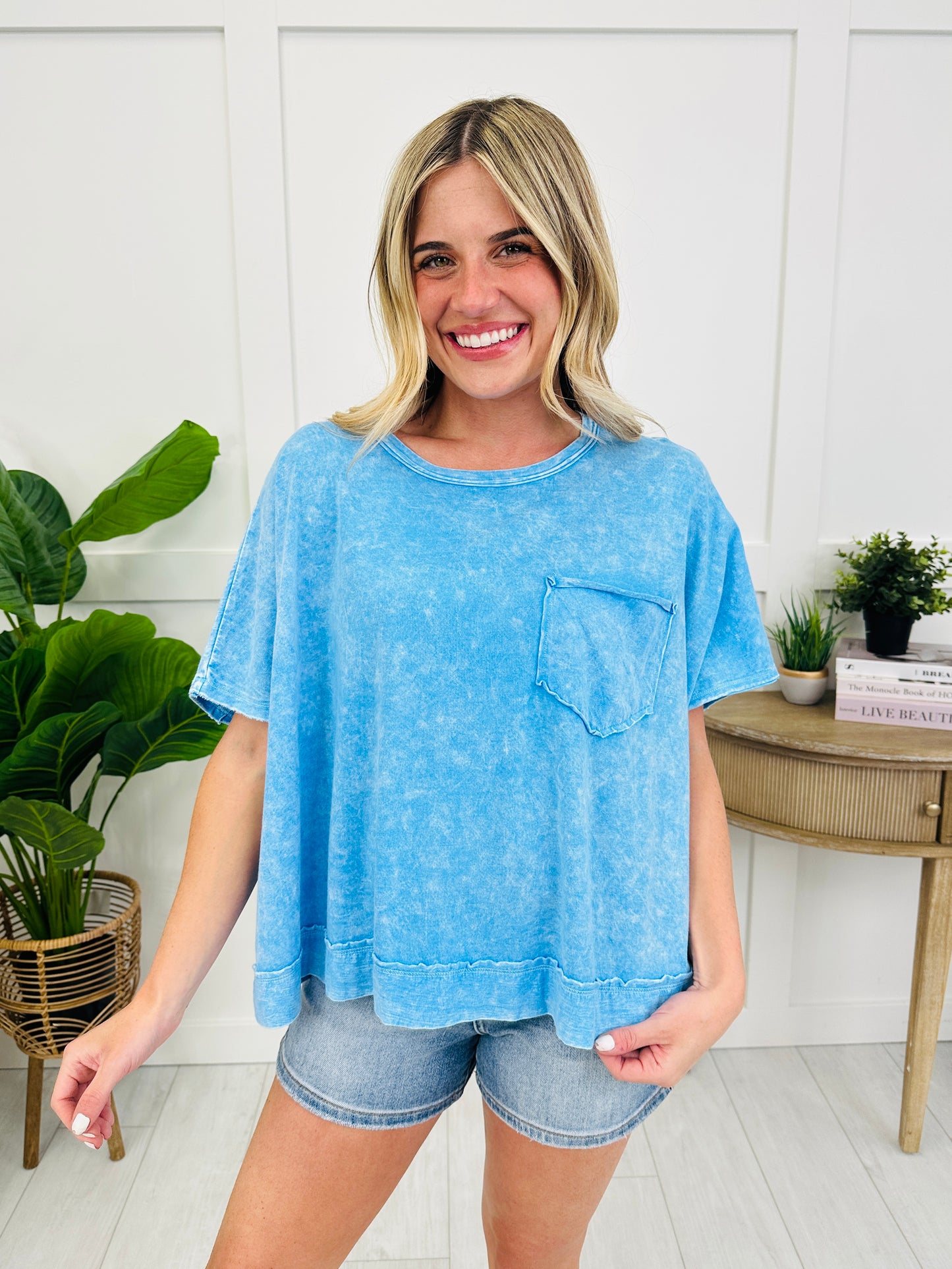 Faded Flirt Top In Multiple Colors