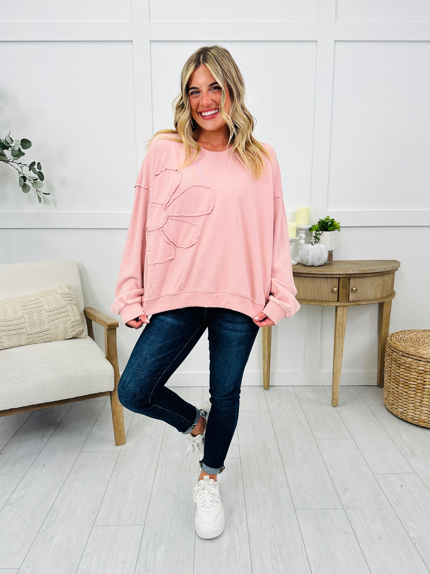 Easy Daisy Top In Dusty Pink