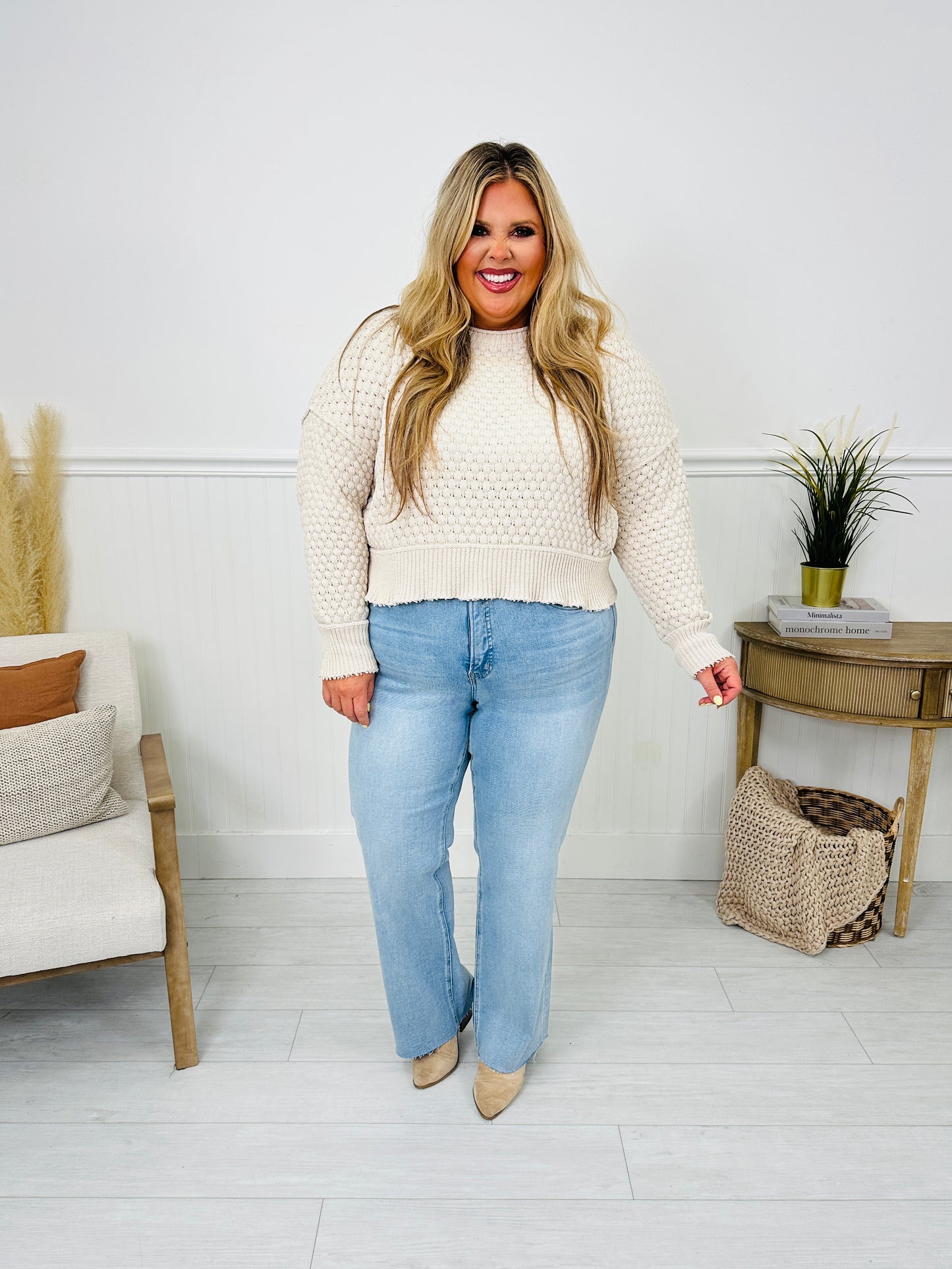 Feeling Brand New Slim Wide Leg Tummy Control Jeans