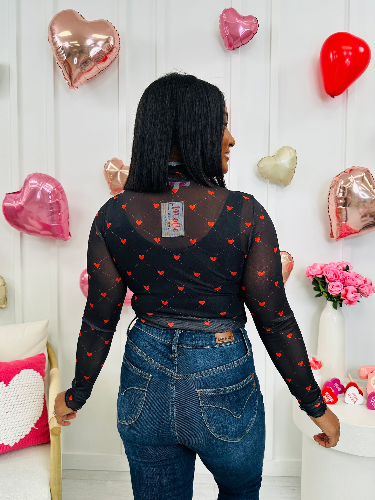 Cupid's Favorite Top in Black/Red