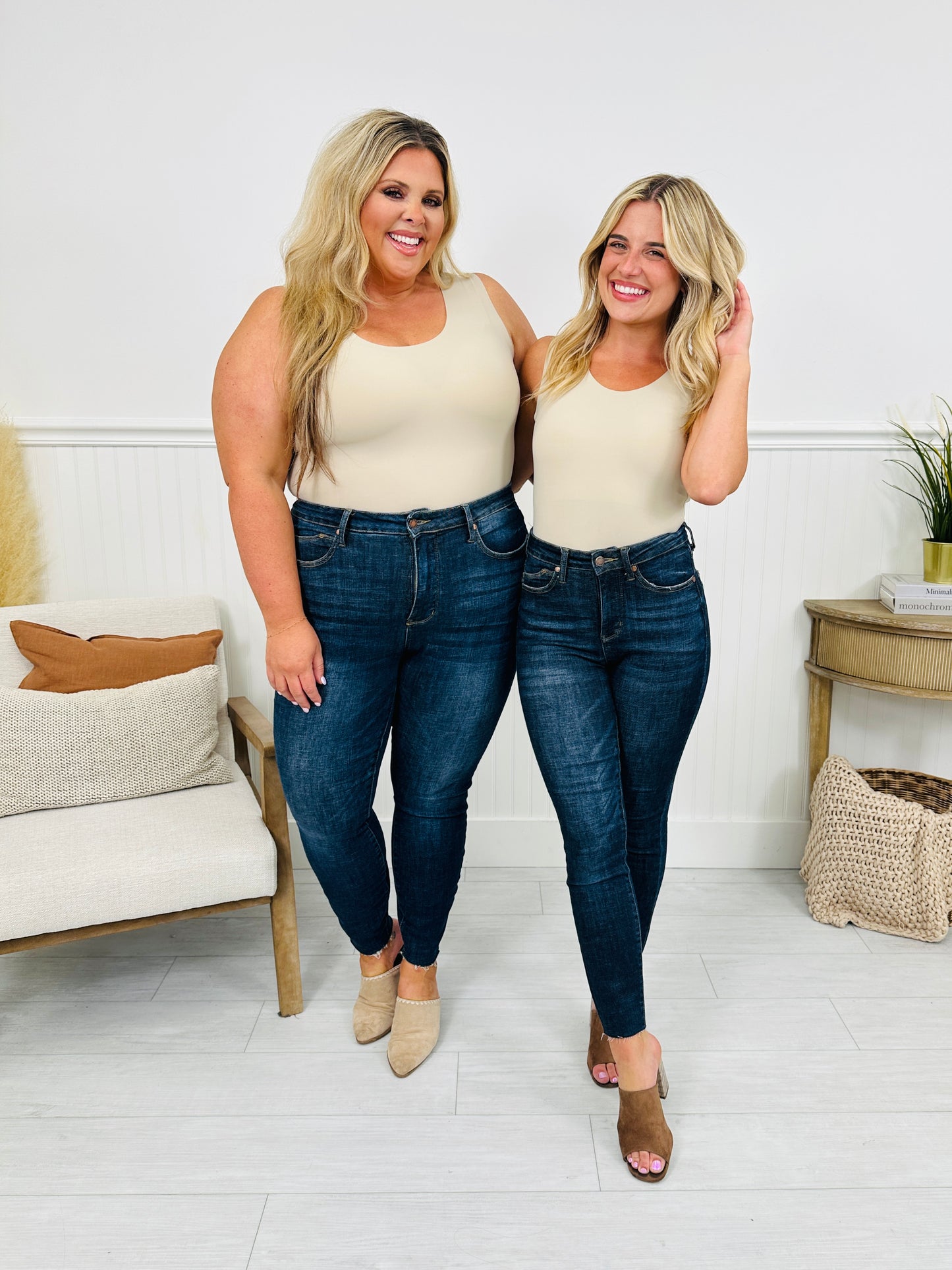 MOCO Signature Sleeveless Bodysuit in Stone-- Multiple Lengths!