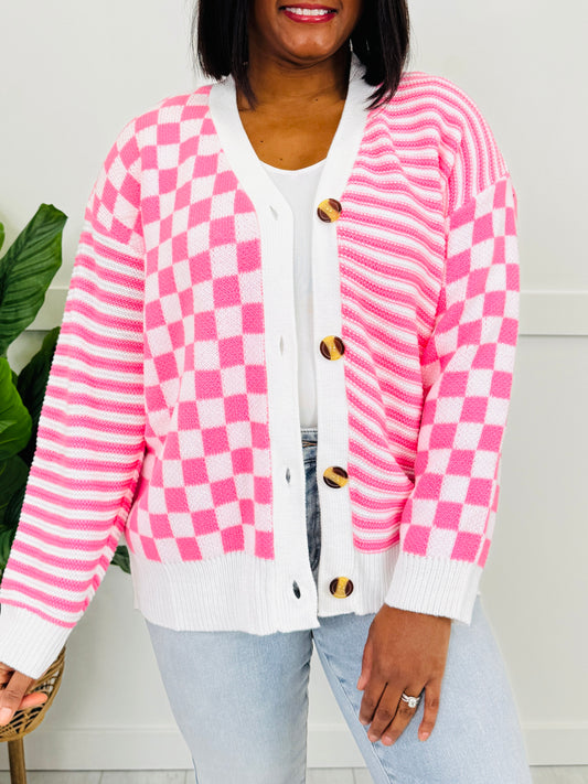 Fresh Start Cardigan In Pink