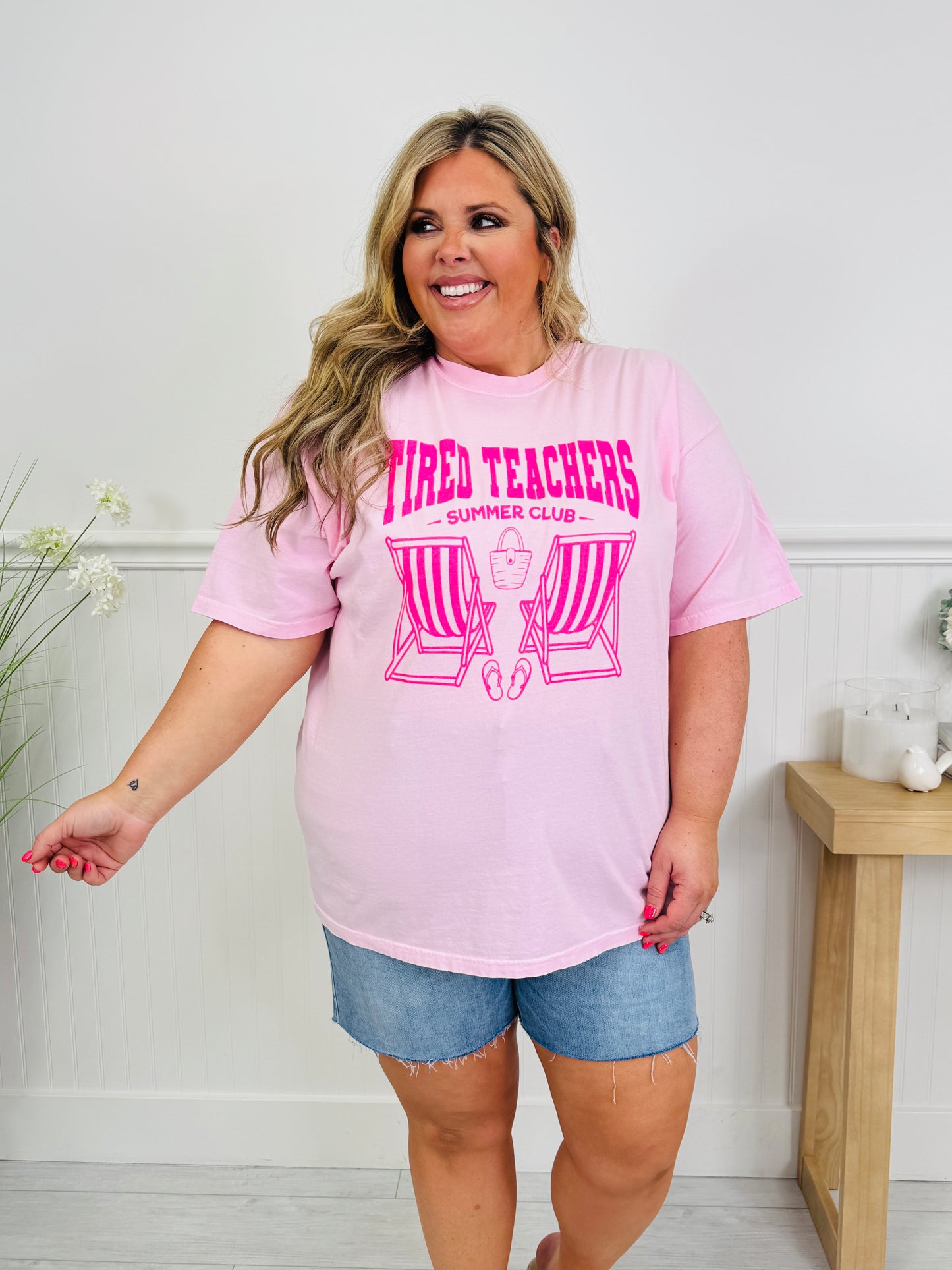 Tired Teachers Summer Club Graphic Tee