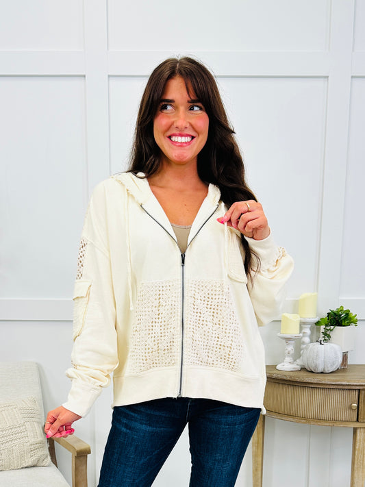 Free Spirit Zip Up In Cream