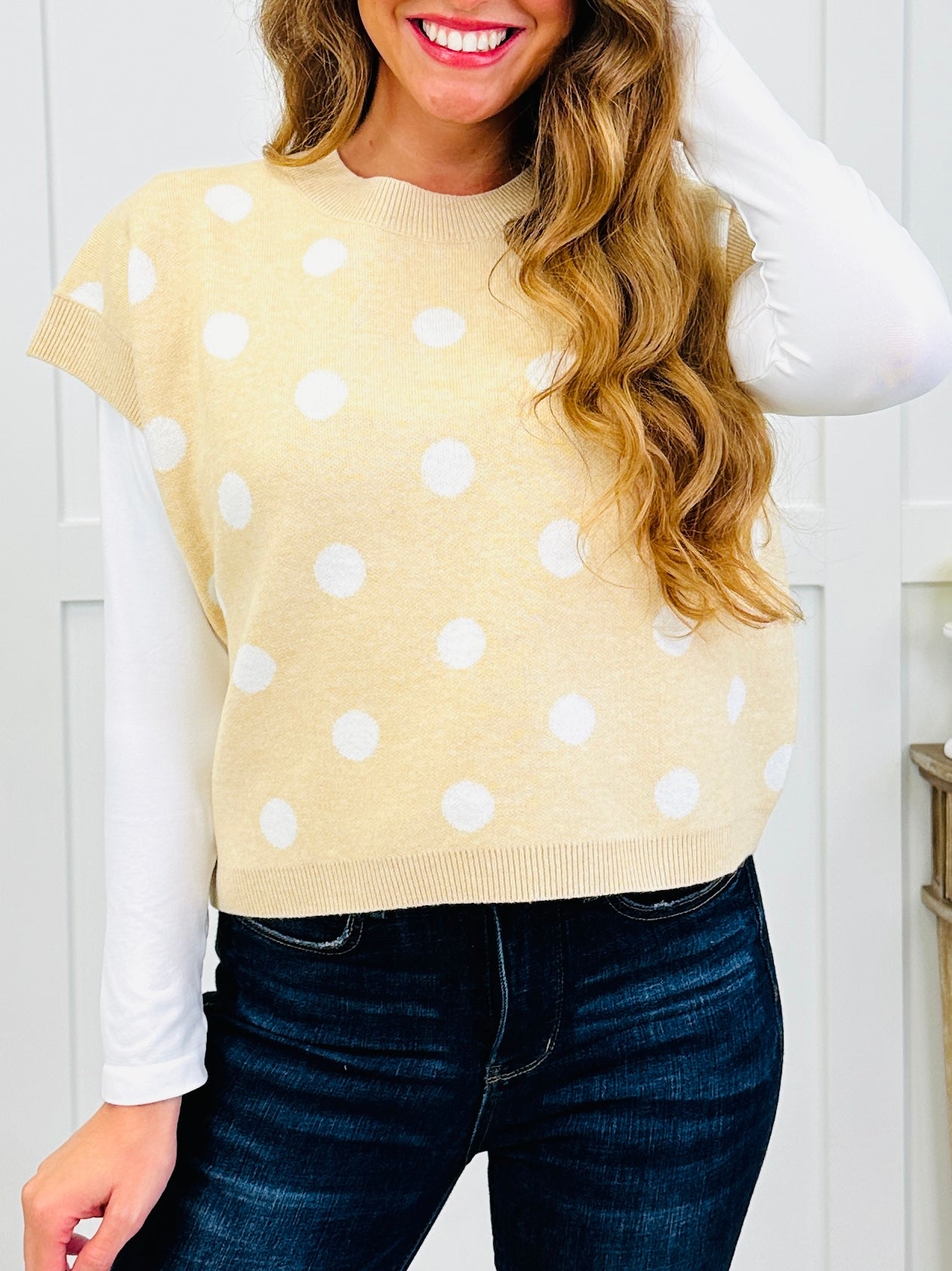 Champagne Dots Top