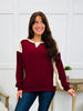 Café Cozy Sweatshirt In Burgundy
