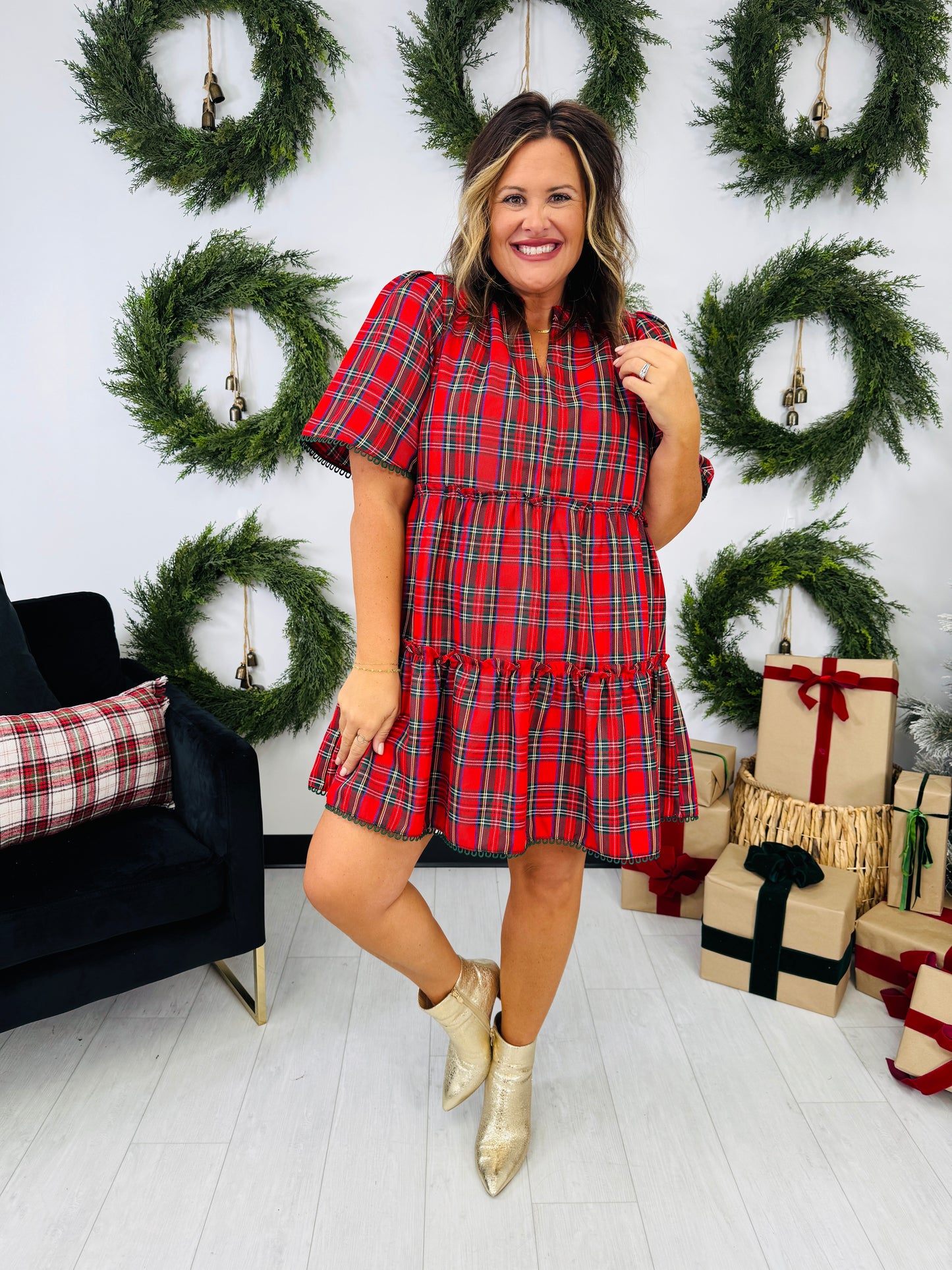 Plaid For The Holidays Dress