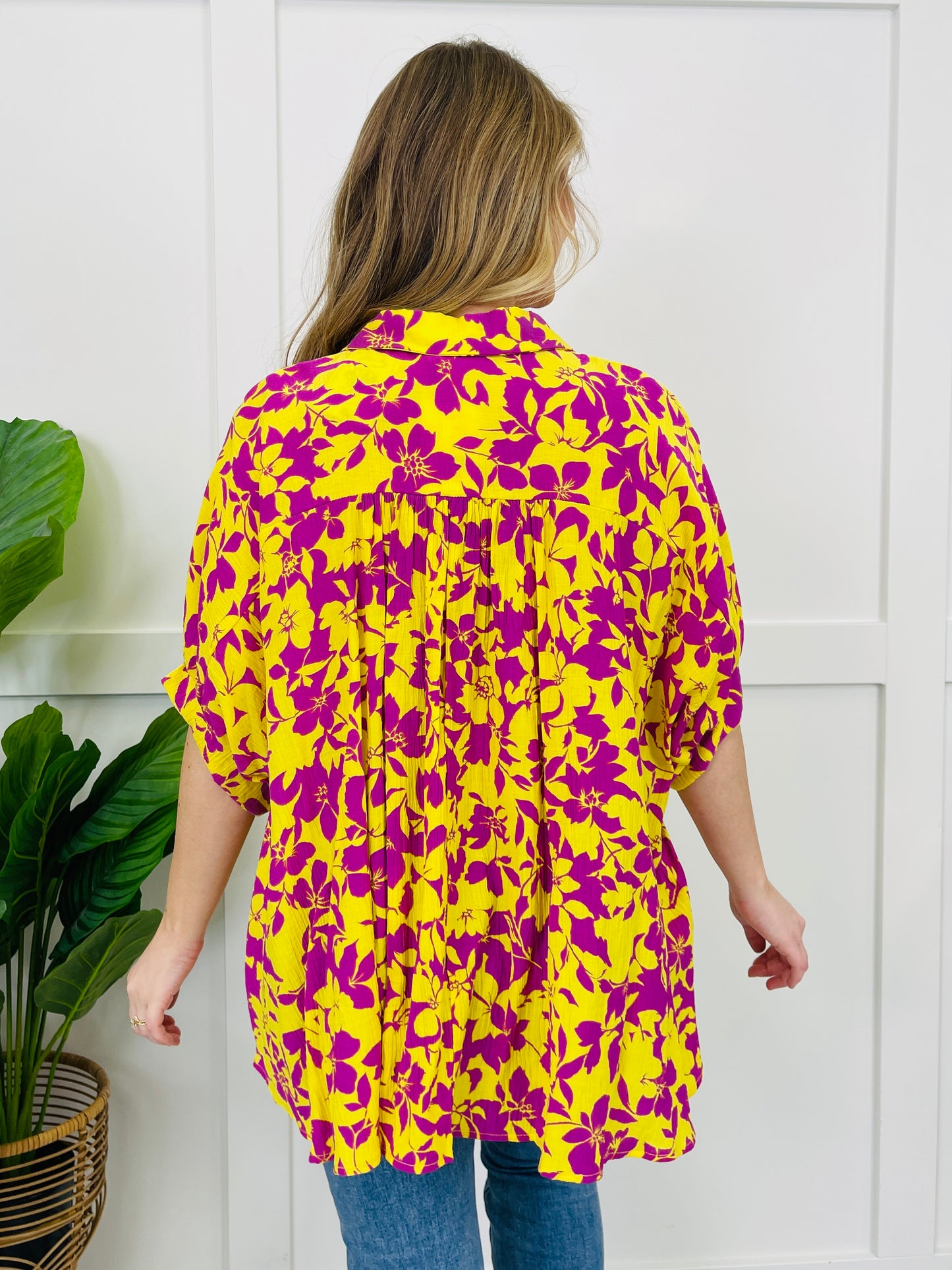 Mood Booster Top in Magenta Lemon