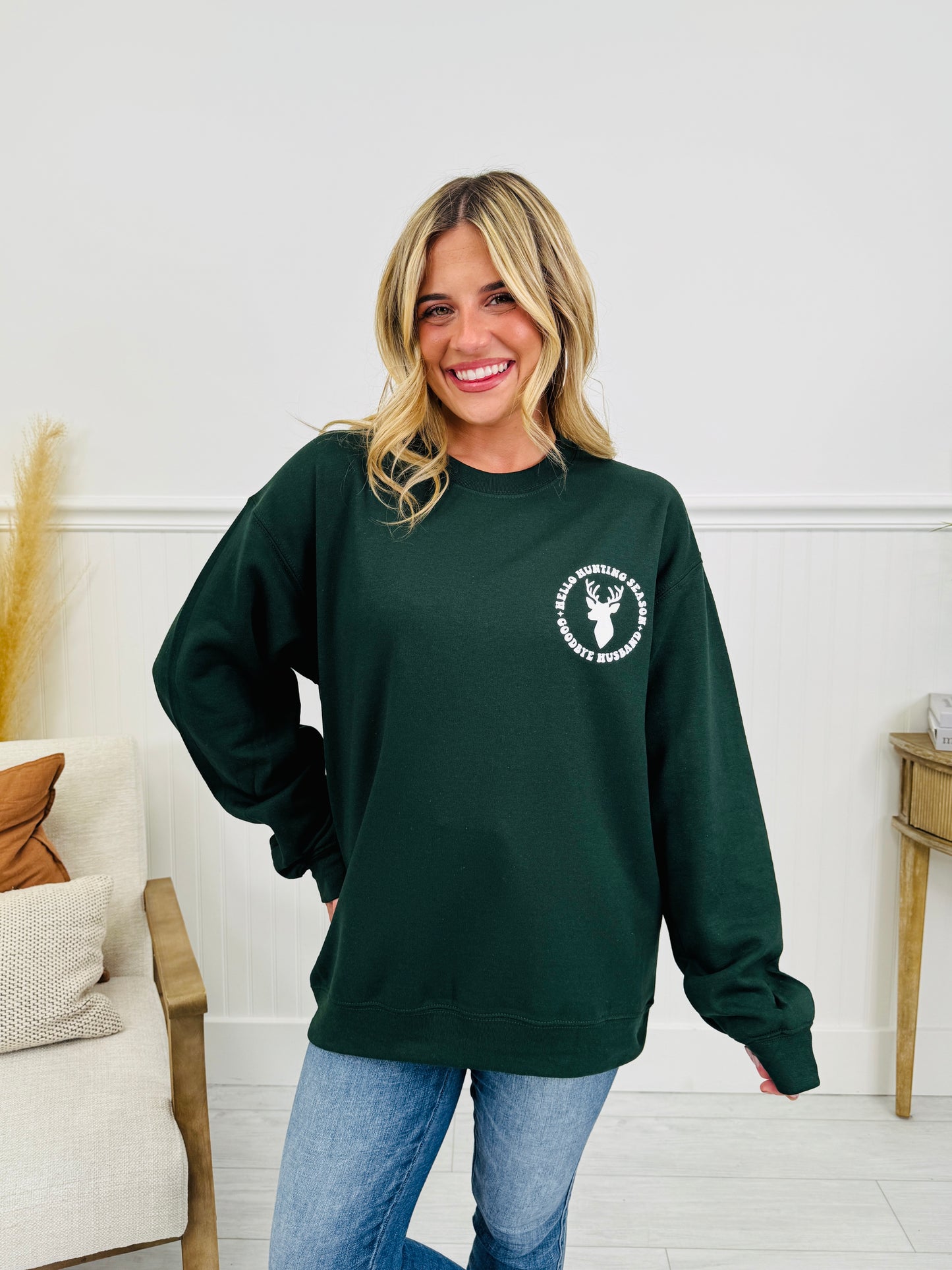 Hello Hunting Season Crewneck Sweatshirt-Multiple Colors!
