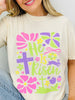 Colorful He Is Risen Graphic Tee