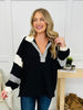 Retro Clash Top In Black Ivory