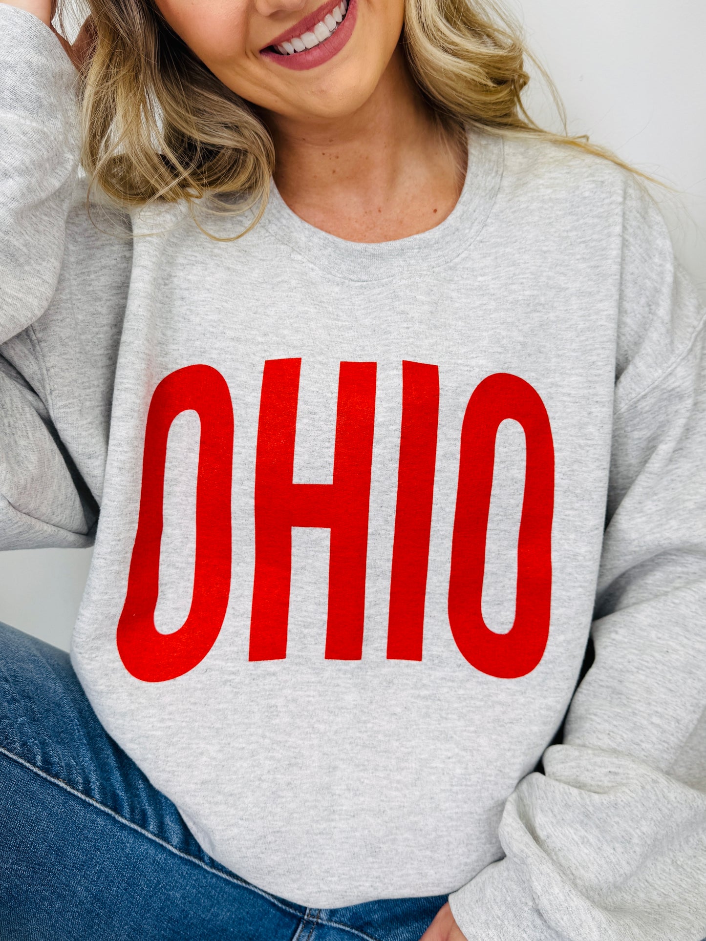 Ohio Reversible OH Graphic Crewneck Sweatshirt