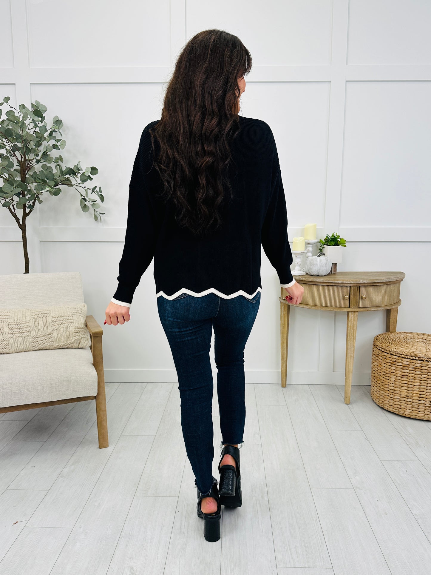 Contoured Comfort Sweater in Black